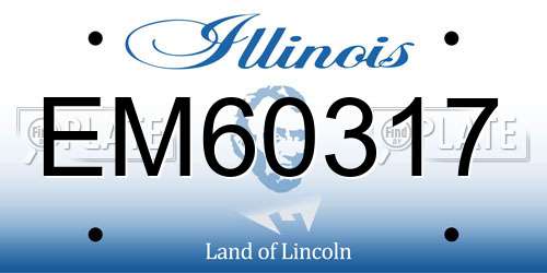 EM60317 Illinois License Plate