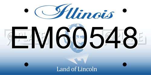 EM60548 Illinois License Plate