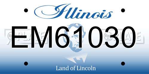 EM61030 Illinois License Plate