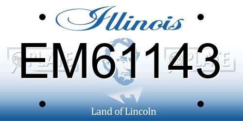 EM61143 Illinois License Plate
