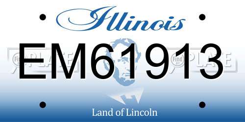 EM61913 Illinois License Plate