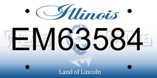 EM63584 Illinois License Plate