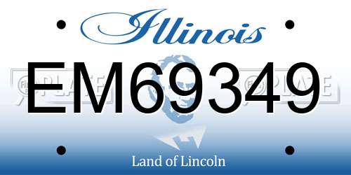EM69349 Illinois License Plate