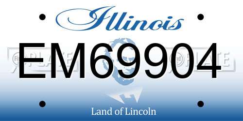 EM69904 Illinois License Plate