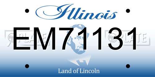 EM71131 Illinois License Plate