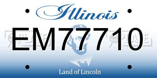 EM77710 Illinois License Plate