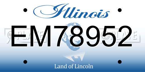 EM78952 Illinois License Plate