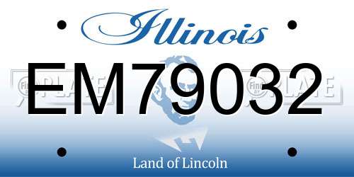 EM79032 Illinois License Plate