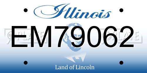 EM79062 Illinois License Plate