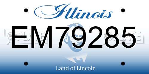 EM79285 Illinois License Plate