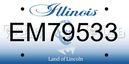 EM79533 Illinois License Plate