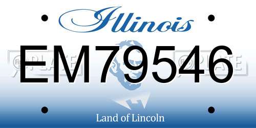 EM79546 Illinois License Plate