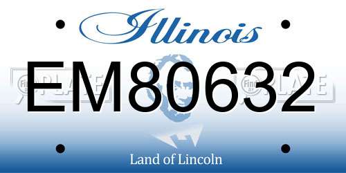 EM80632 Illinois License Plate