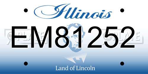 EM81252 Illinois License Plate
