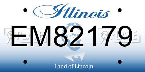 EM82179 Illinois License Plate