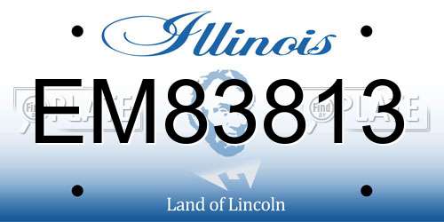 EM83813 Illinois License Plate