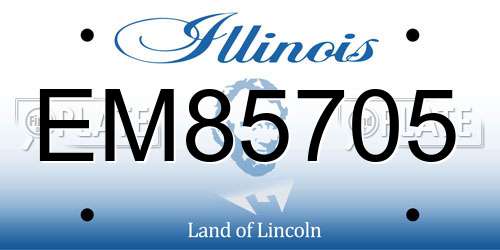 EM85705 Illinois License Plate