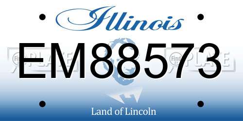 EM88573 Illinois License Plate