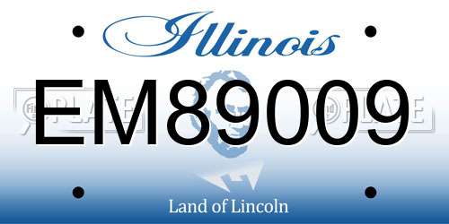 EM89009 Illinois License Plate