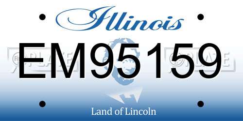 EM95159 Illinois License Plate