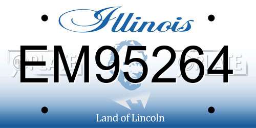 EM95264 Illinois License Plate