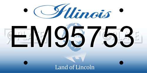 EM95753 Illinois License Plate