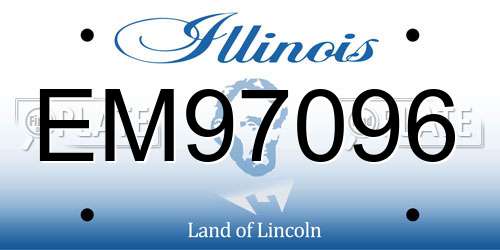 EM97096 Illinois License Plate