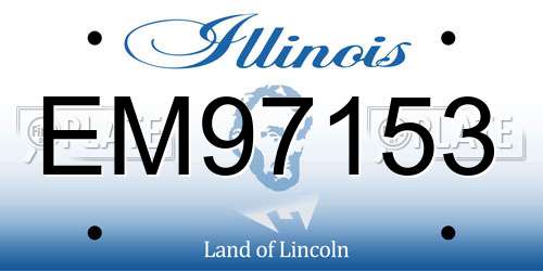 EM97153 Illinois License Plate