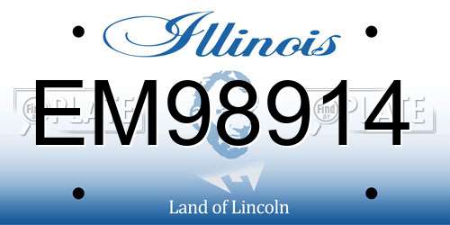 EM98914 Illinois License Plate