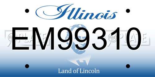 EM99310 Illinois License Plate