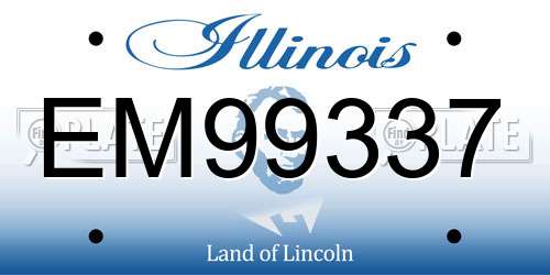 EM99337 Illinois License Plate