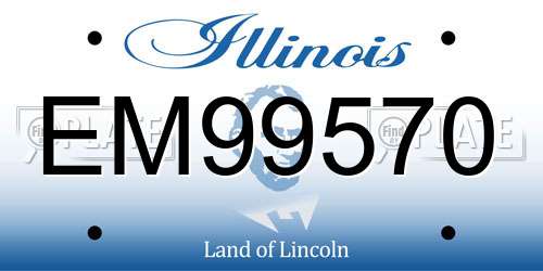 EM99570 Illinois License Plate