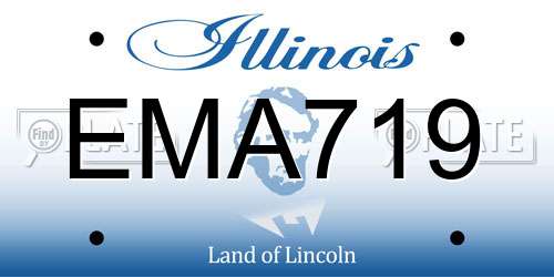 EMA719 Illinois License Plate