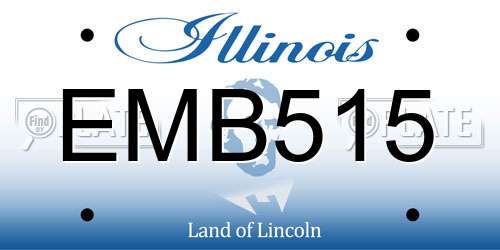 EMB515 Illinois License Plate