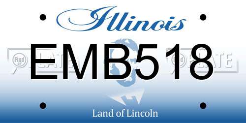EMB518 Illinois License Plate