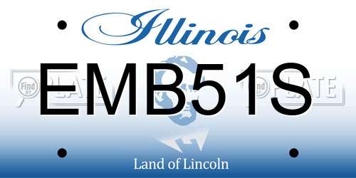 EMB51S Illinois License Plate