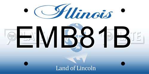 EMB81B Illinois License Plate