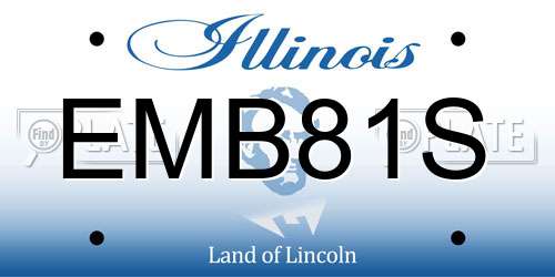 EMB81S Illinois License Plate