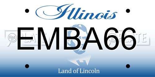 EMBA66 Illinois License Plate