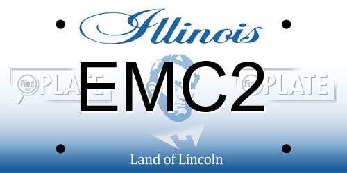 EMC2 Illinois License Plate