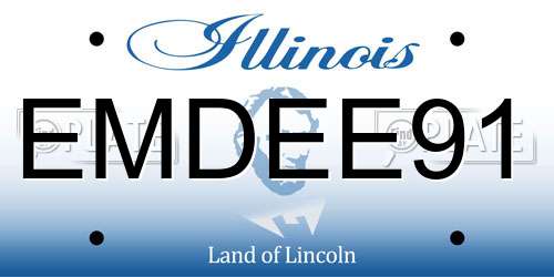 EMDEE91 Illinois License Plate