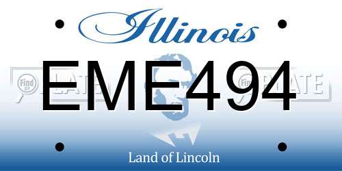 EME494 Illinois License Plate