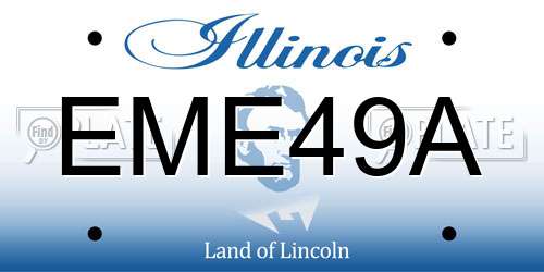 EME49A Illinois License Plate