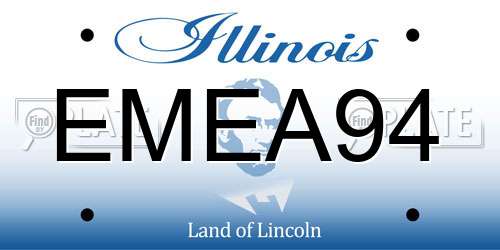 EMEA94 Illinois License Plate