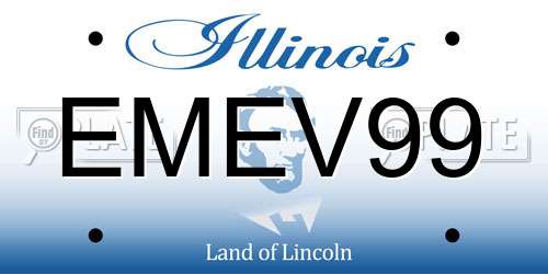EMEV99 Illinois License Plate