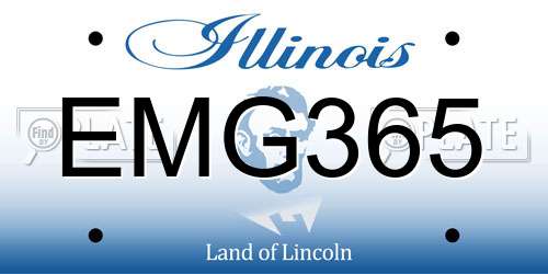 EMG365 Illinois License Plate
