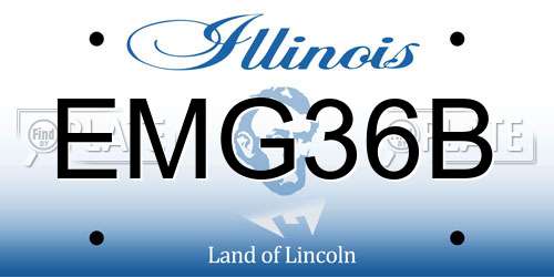 EMG36B Illinois License Plate