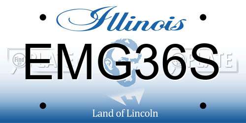 EMG36S Illinois License Plate