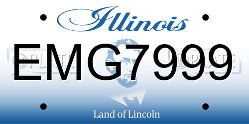 EMG7999 Illinois License Plate
