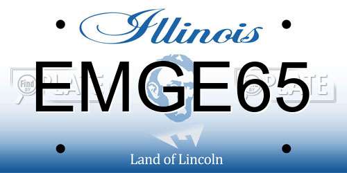 EMGE65 Illinois License Plate